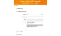 Configurable settings for consent checkboxes.
