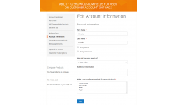 Show extra customer fields on customer account edit page.