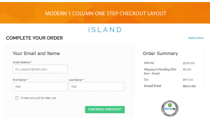 1 column one step checkout layout