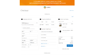 3 column checkout layout for guests