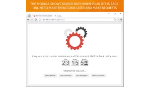 Create Magento 2 custom 503 page that doesn't affect search rankings