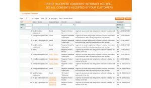Easy to use interface that allows managing all accepted user consents.