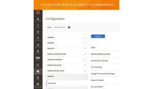 Testing speed score right in admin