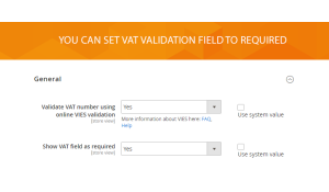 Magento 2 Checkout Vat module general settings.