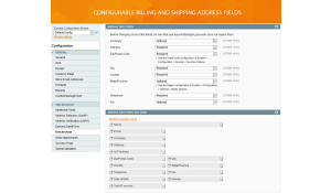 Configurable address fields interface