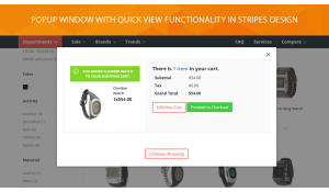 Contrasting colors in quick view window popup