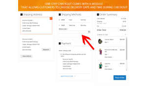 Delivery date field allows users to choose the conviniet time for getting the order