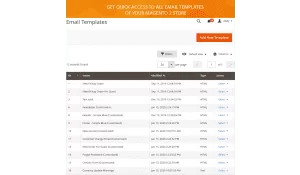 Easy to manage email templates interface