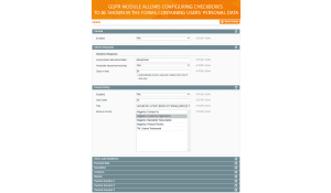 Flexible settings to configure consent checkboxes to show in various forms. 