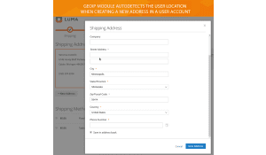 GeoIp detection on the user account page