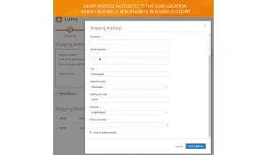GeoIp detection on the user account page