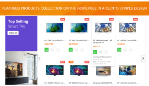 List of featured products. New design of homepage widgets.