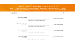 Image size configuration