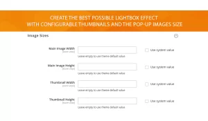 Image size configuration