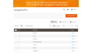 Different Magento 2 navigation menus