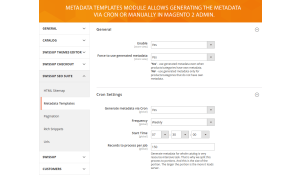 General configuration of Metadata Templates module