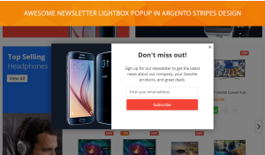 Lightbox popup with newsletter subscription