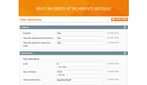 Order attachments fucntionality