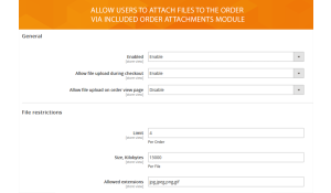One Step Checkout includes Order Attachments module