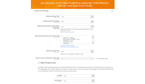 The module provides the advanced js configuration settings