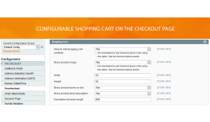 Shopping cart configuration