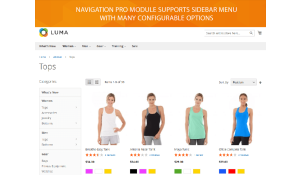 Sidebar menu for Magento 2 navigation