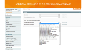 Success page settings