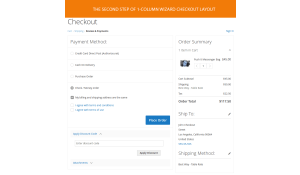 2 step of 1-column Wizard checkout layout
