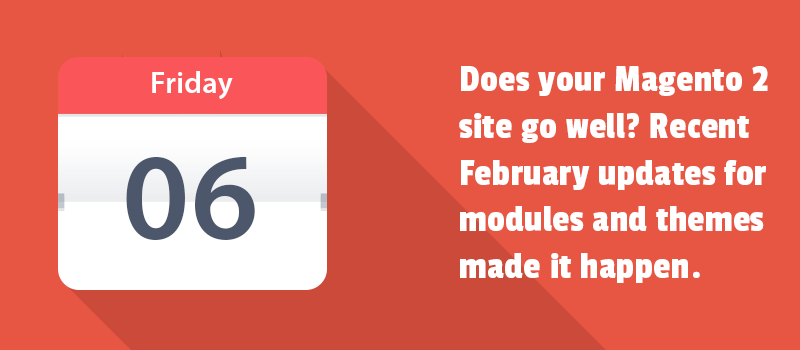 Does your Magento 2 site go well? Recent February updates for modules and themes made it happen.