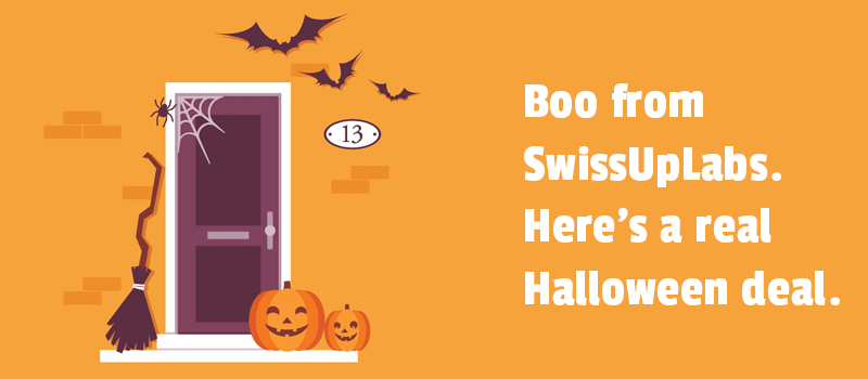 Boo from SwissUpLabs. Here's a real Halloween deal.
